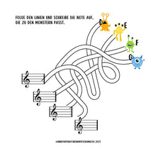 Load image into Gallery viewer, Musikmonster Bücher: Alphabet-Monster - Violinschlüssel