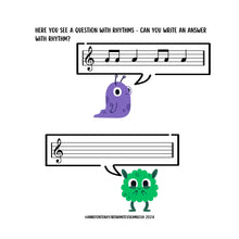 Load image into Gallery viewer, The Book of Music Rhythm Monsters - all instruments - PDF