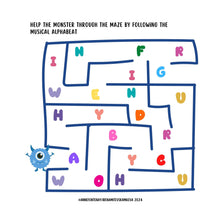 Load image into Gallery viewer, The Book of Music Alphabet Monsters - treble clef
