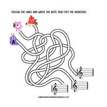 Load image into Gallery viewer, The Book of Music Alphabet Monsters - treble clef
