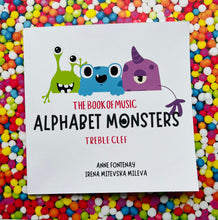 Load image into Gallery viewer, The Book of Music Alphabet Monsters - treble clef - hardcopy
