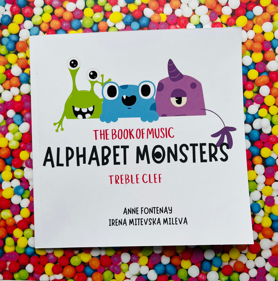 The Book of Music Alphabet Monsters - treble clef - hardcopy