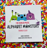 The Book of Music Alphabet Monsters - treble clef - hardcopy