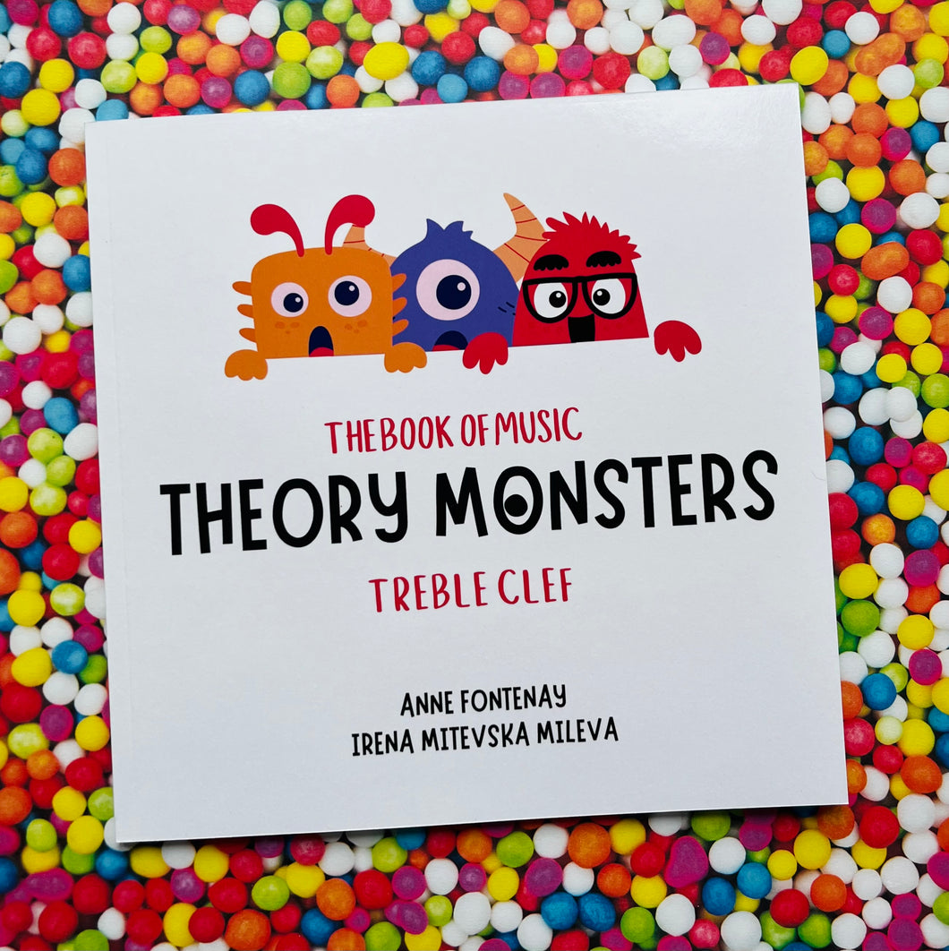 The Book of Music Theory Monsters - treble clef - hardcopy