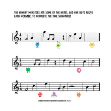 Load image into Gallery viewer, The Book of Music Theory Monsters - treble clef - PDF
