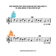 Load image into Gallery viewer, The Book of Music Theory Monsters - treble clef - PDF
